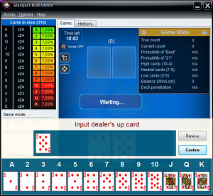 Screenshot 3 of a card counting tool Blackjack Multi Advisor